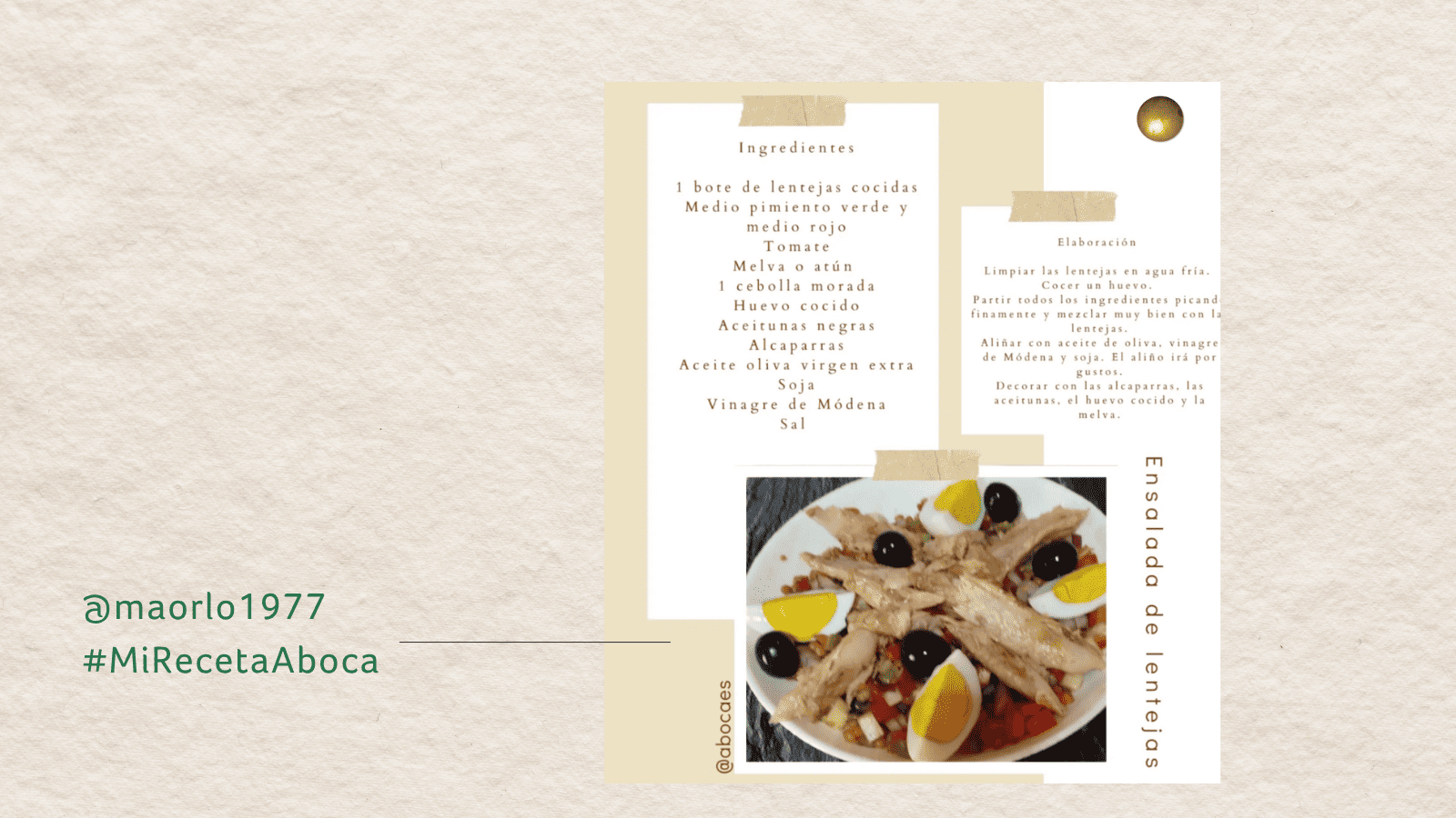 Receta 2 comunidad Aboca Life